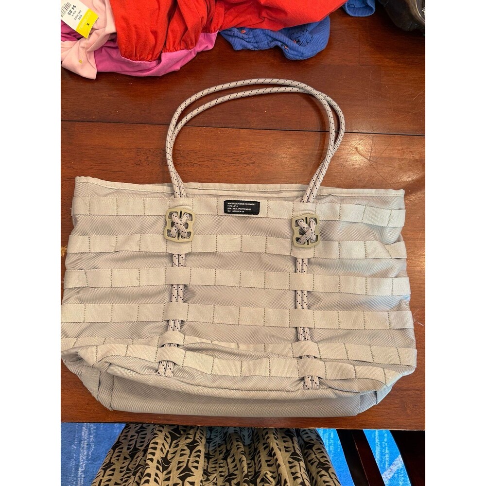 Nike af1 Air Force 1 gray utility tote bag purse